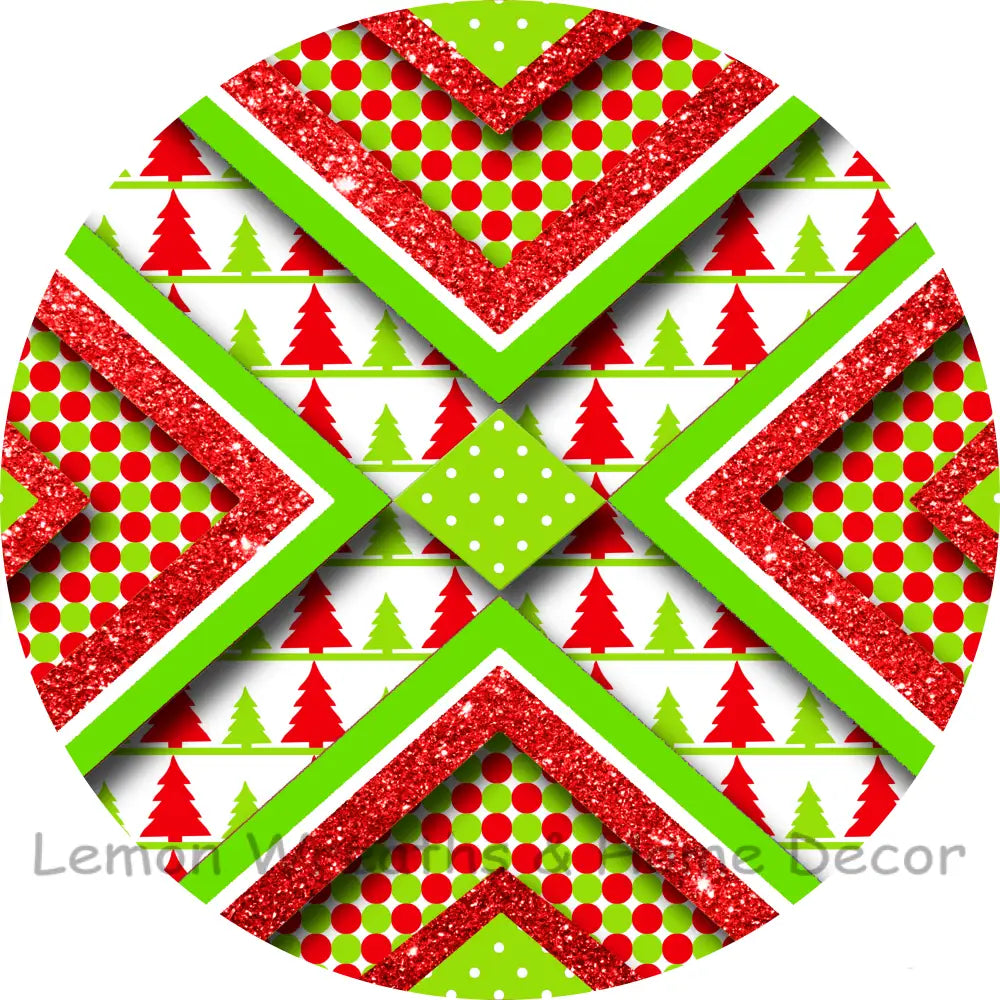 Abstract Christmas Sublimated Fabric Center