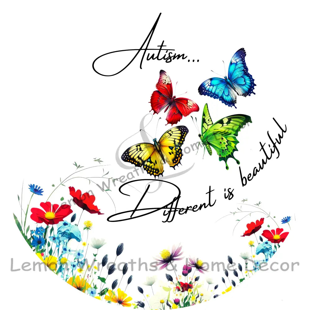 Autism Different Is Beautiful Metal Sign 8