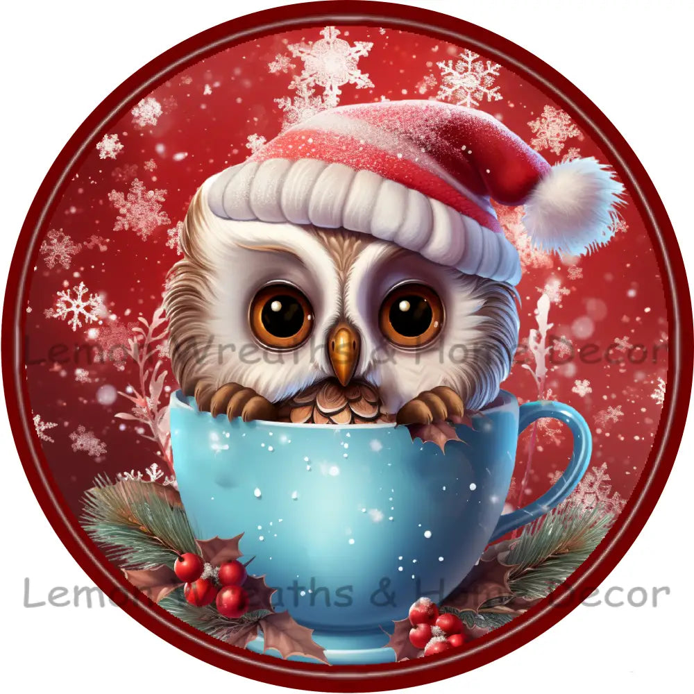Baby Owl Teacup Cutie Metal Sign