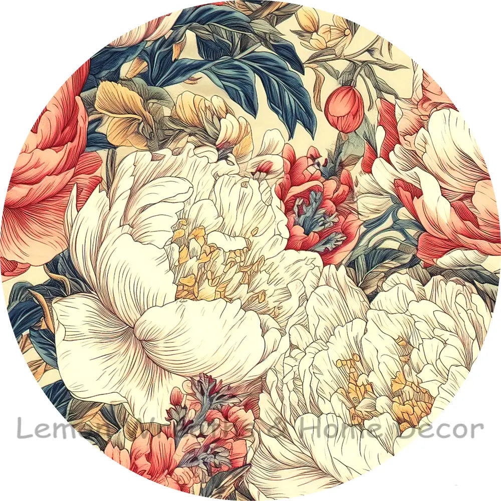 Boho Peonies Sublimated Fabric Center