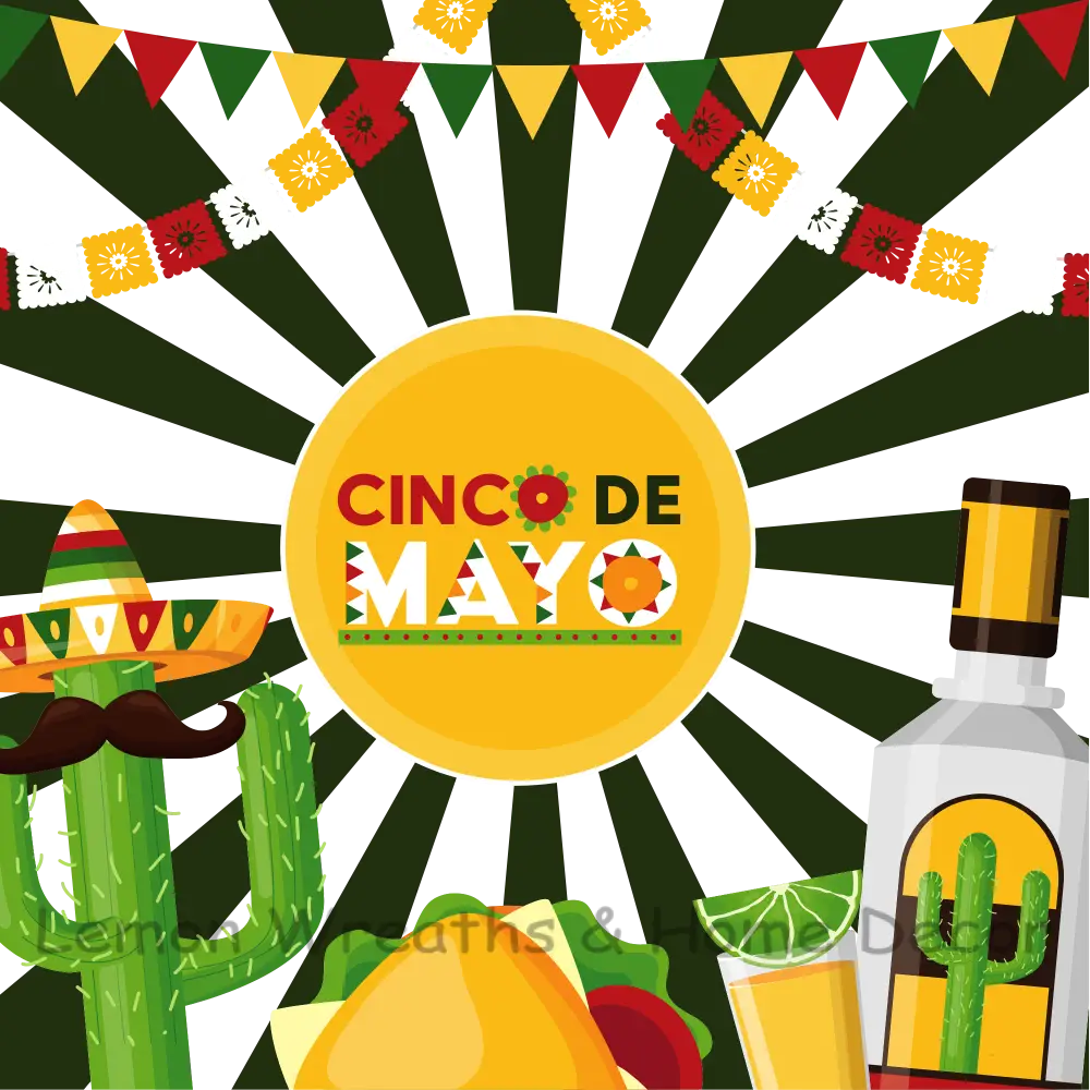 Cinco De Mayo Festive Striped Metal Sign 8