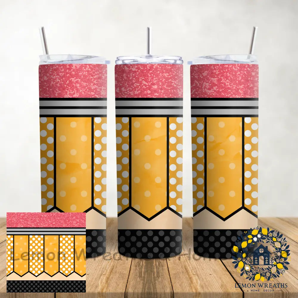Designer Pencil 20Oz Tumbler