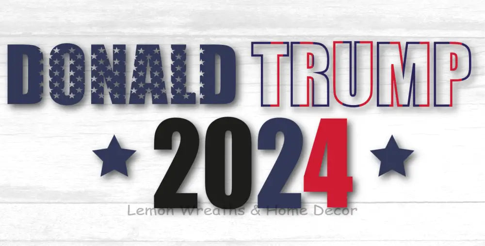 Donald Trump 2024 W/Stars Metal Sign