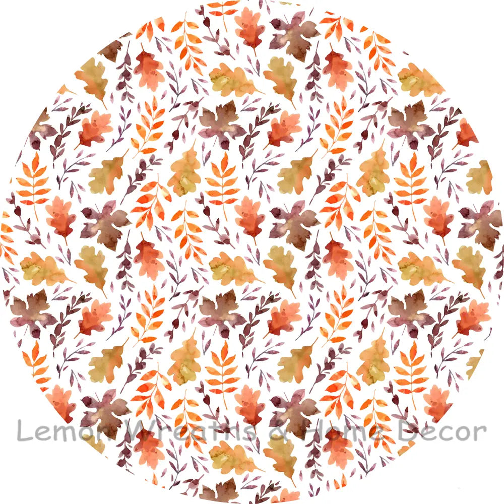 Fall Leaves Confetti Sublimated Fabric Center