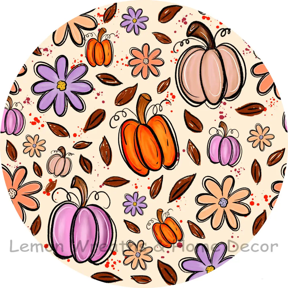 Fall Watercolor Confetti Sublimated Fabric Center