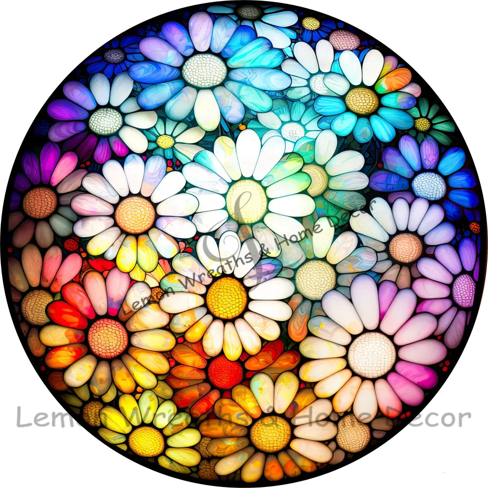 Bright Color Daisies Metal Sign 8
