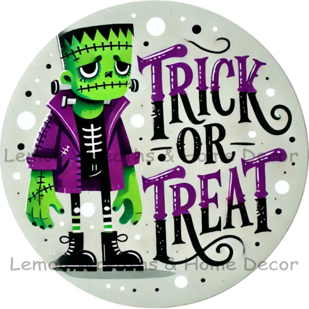 Frankie’s Funky Trick Or Treat Metal Sign