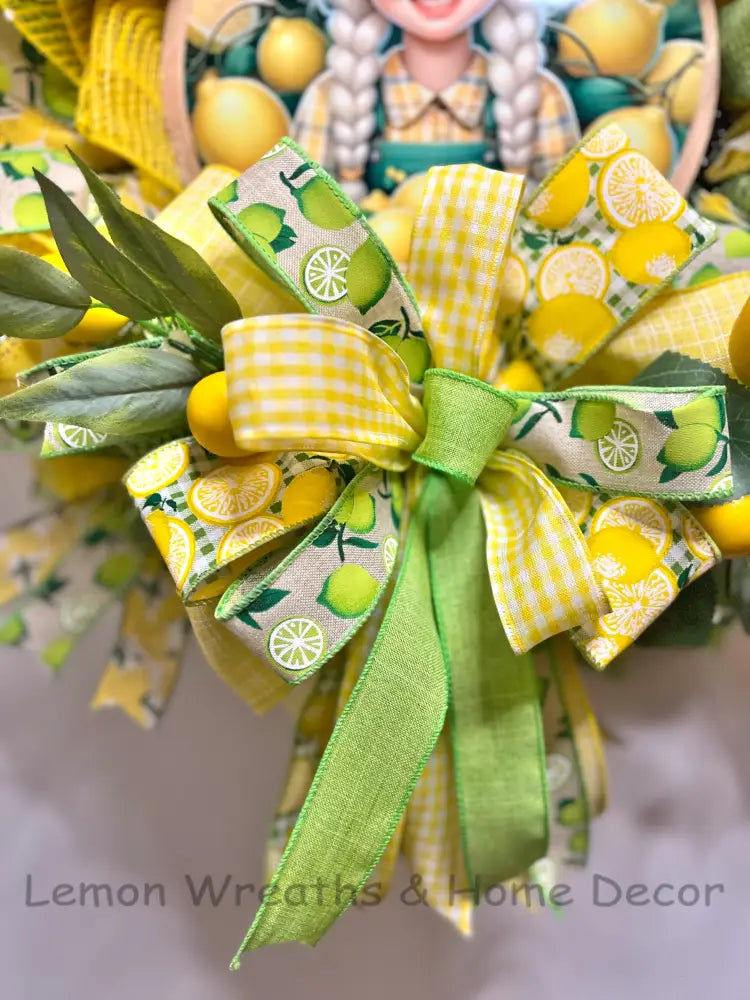 Fruitful Seasons Lemon Girl Wreath