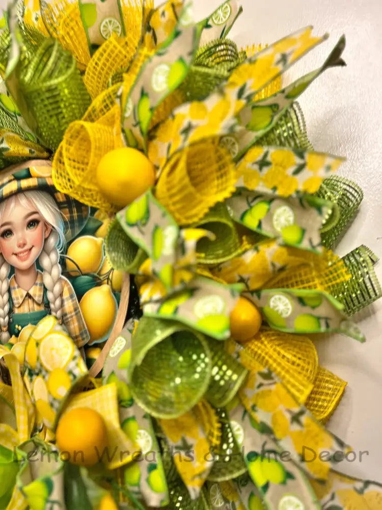 Fruitful Seasons Lemon Girl Wreath