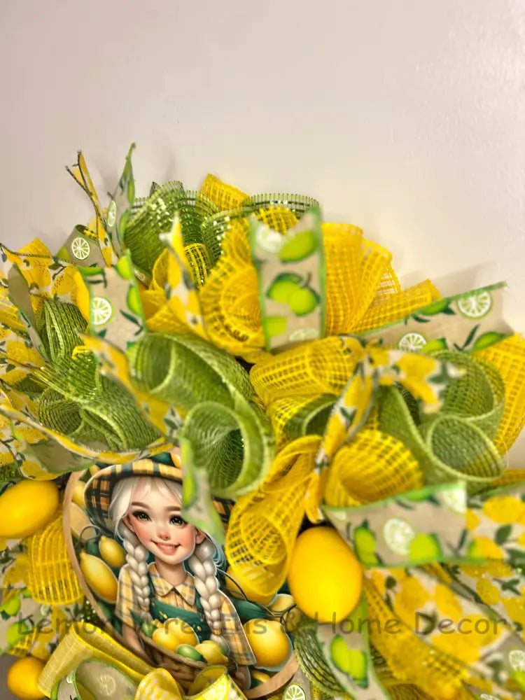 Fruitful Seasons Lemon Girl Wreath