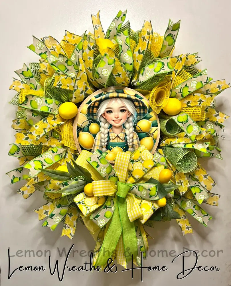 Fruitful Seasons Lemon Girl Wreath