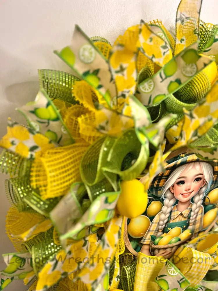 Fruitful Seasons Lemon Girl Wreath