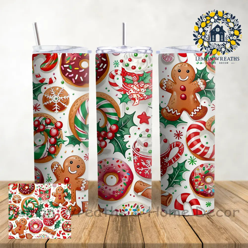 Gingerbread And Donuts Christmas 20Oz Tumbler