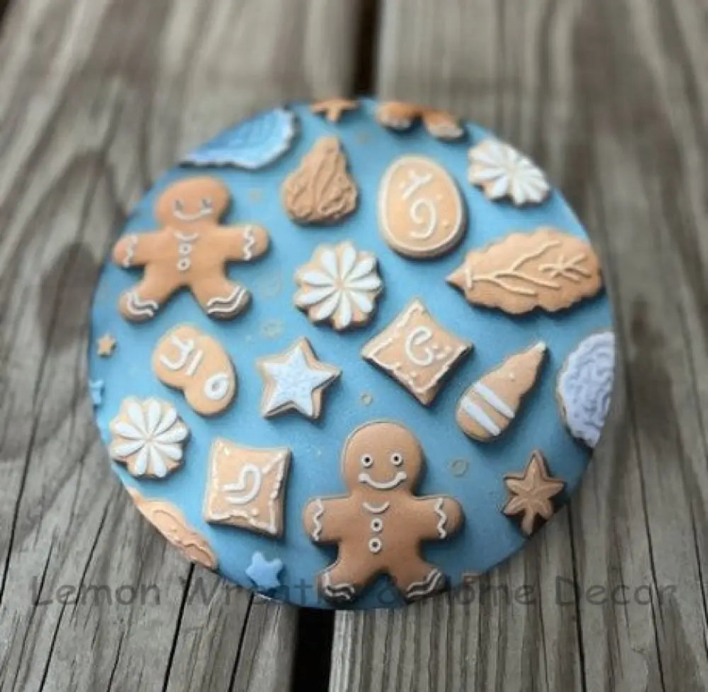 Gingerbread Cookies Sublimated Fabric Center