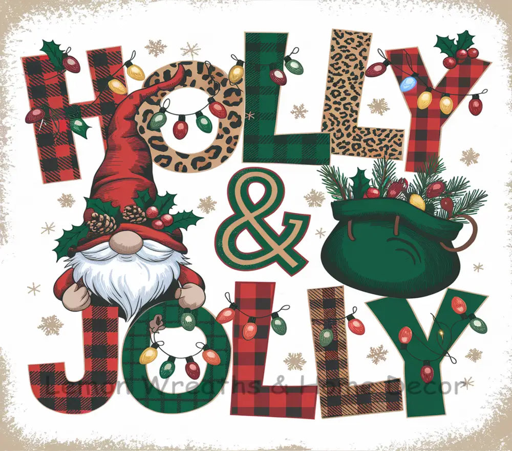 Holly & Jolly Christmas Gnome 20Oz Tumbler