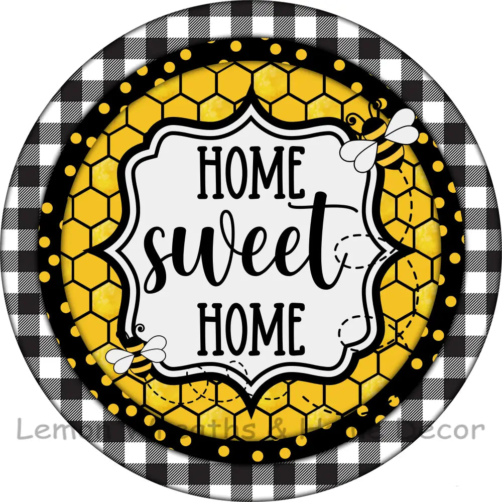 Home Sweet Honeycomb Metal Sign 8