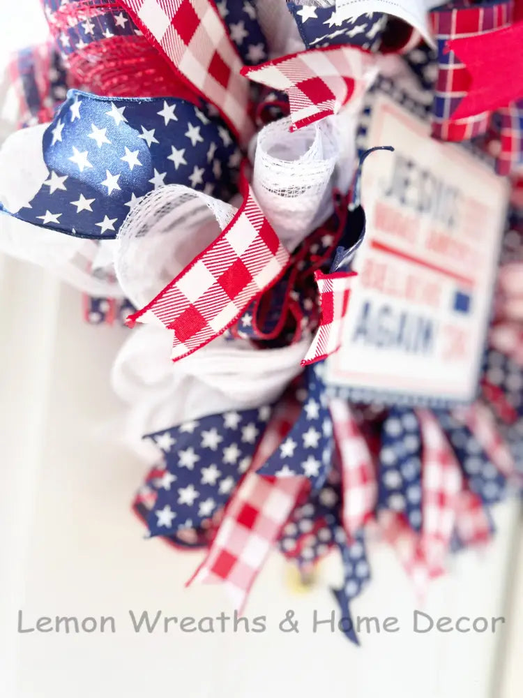 Jesus Make America Believe Again Wreath