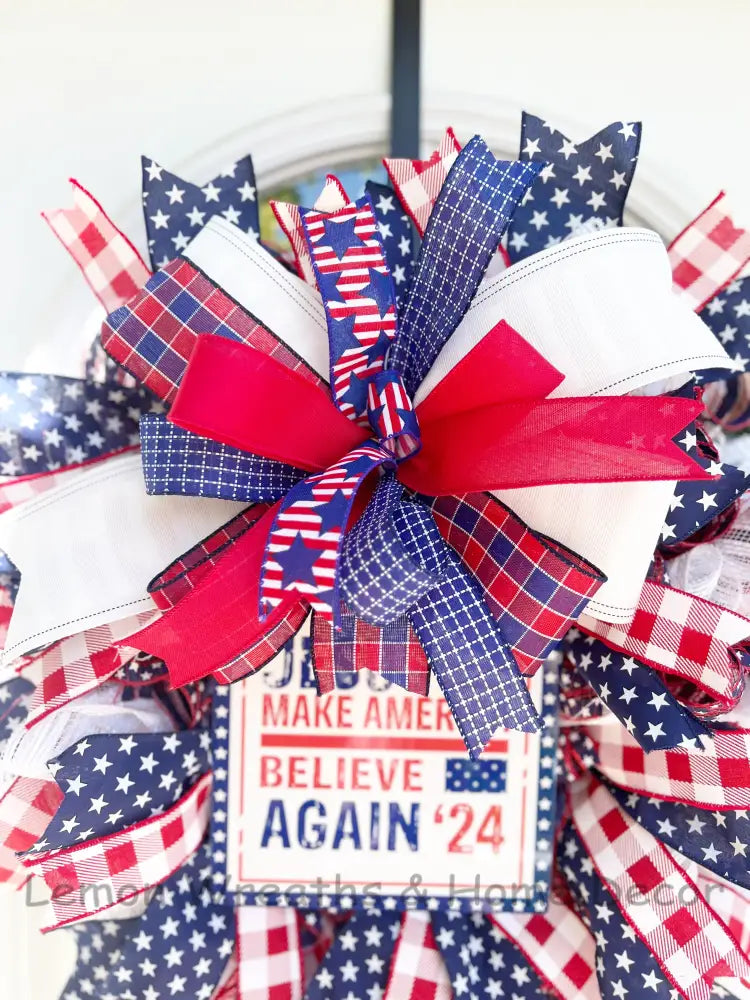 Jesus Make America Believe Again Wreath