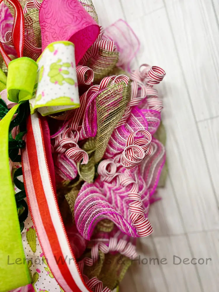 Let’s Stick Together Cactus Wreath