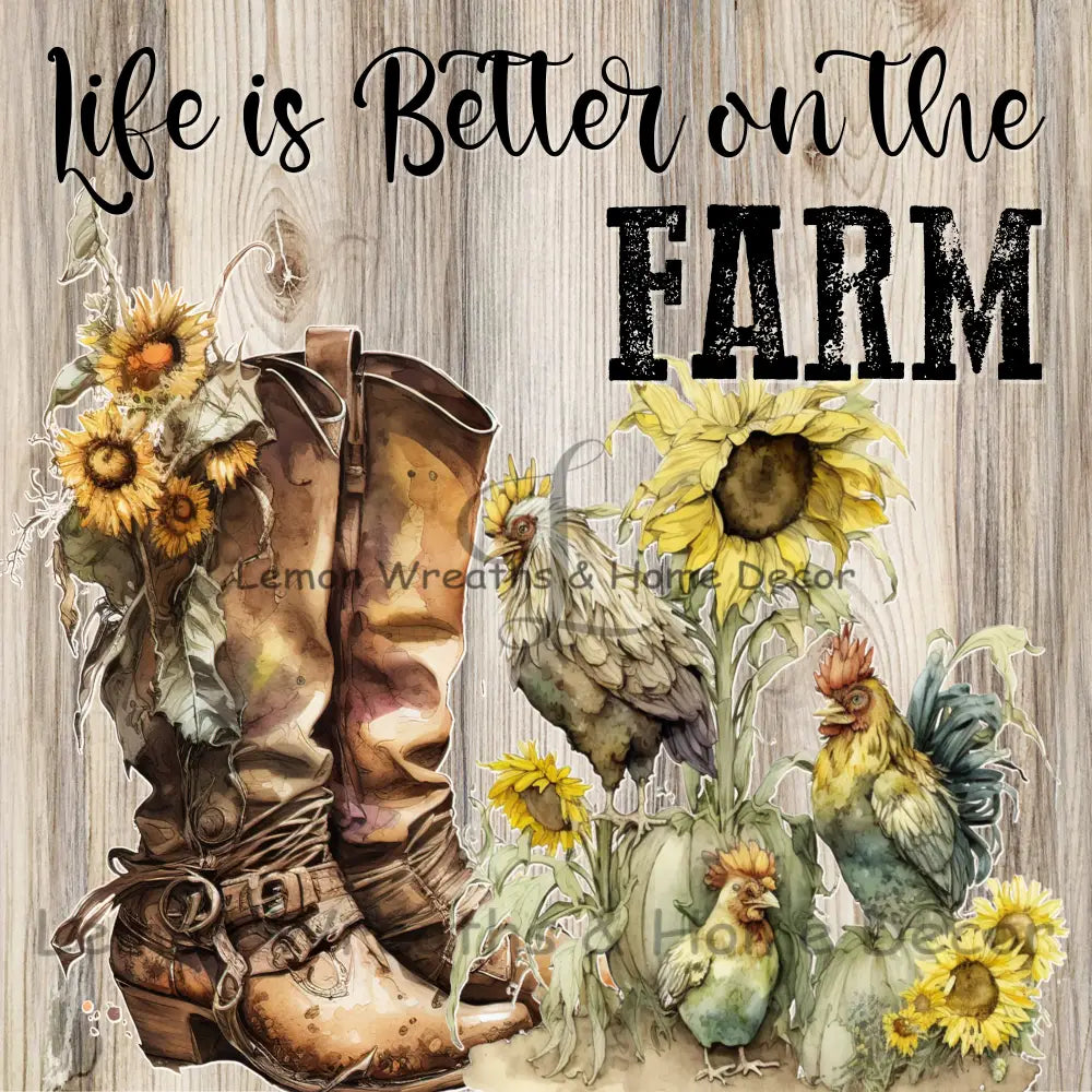 Life Is Better On The Farm Metal Sign 8