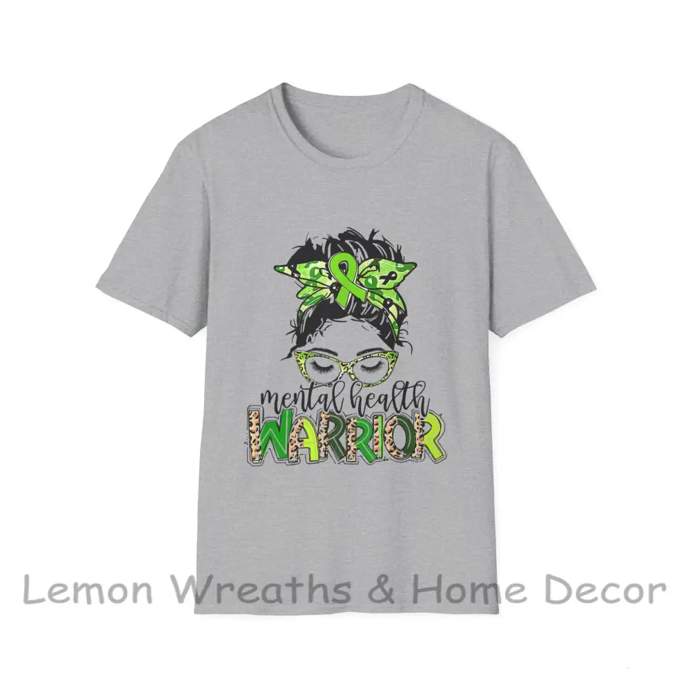 Mental Health Warrior Unisex Softstyle T-Shirt Sport Grey / S