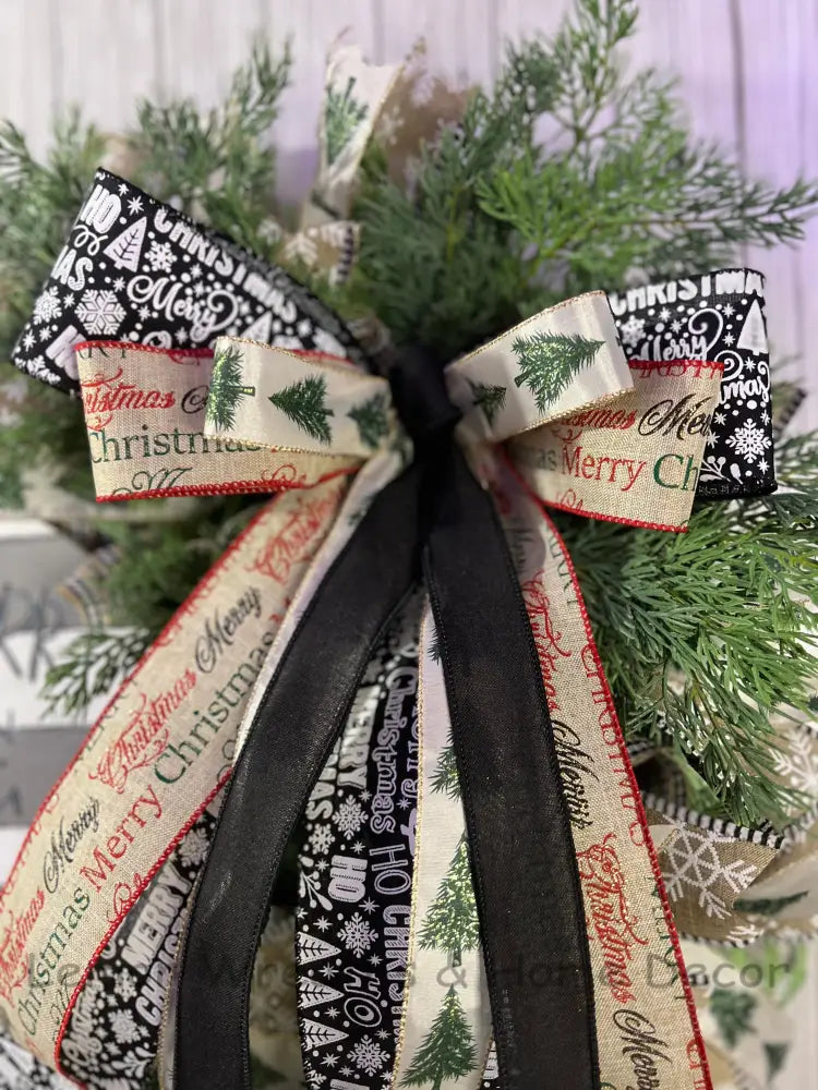 Merry & Bright Rustic Christmas Wreath