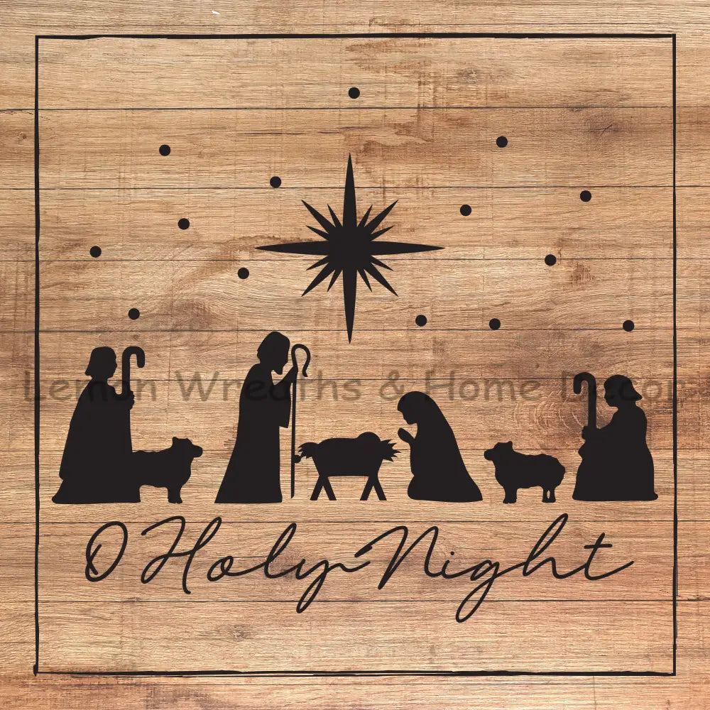 O Holy Night Silhouette Metal Sign 8