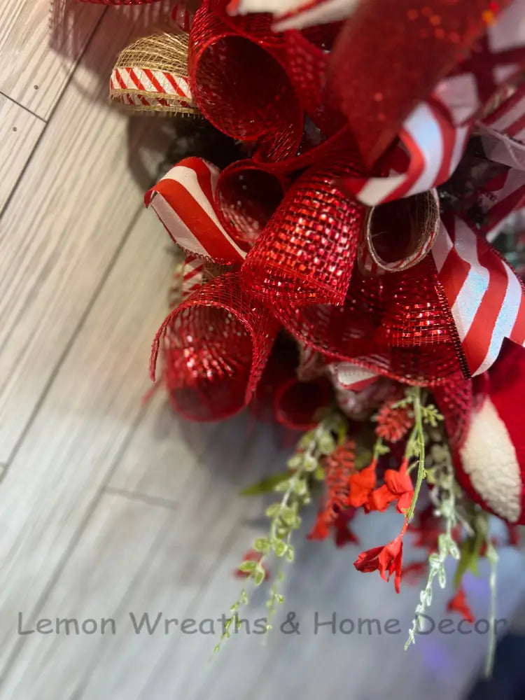 Peppermint Twist Holiday Wreath