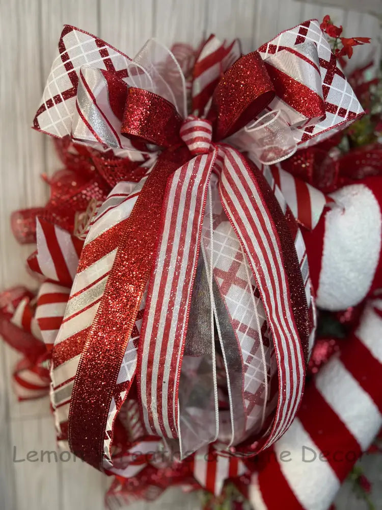 Peppermint Twist Holiday Wreath