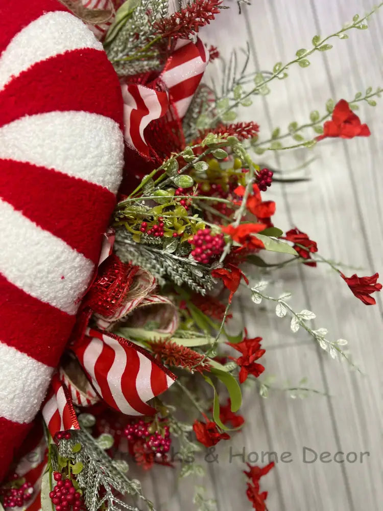 Peppermint Twist Holiday Wreath