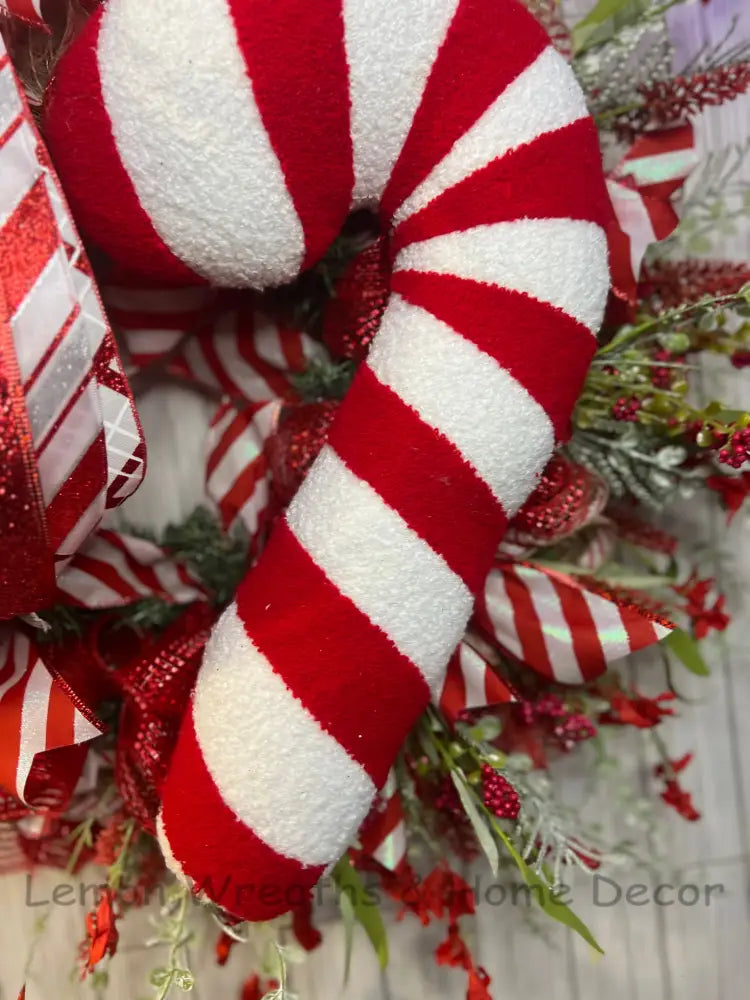 Peppermint Twist Holiday Wreath