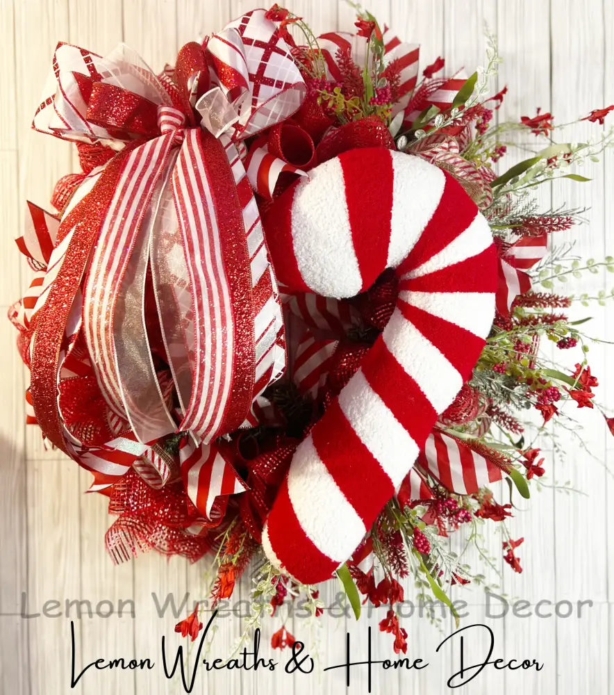 Peppermint Twist Holiday Wreath