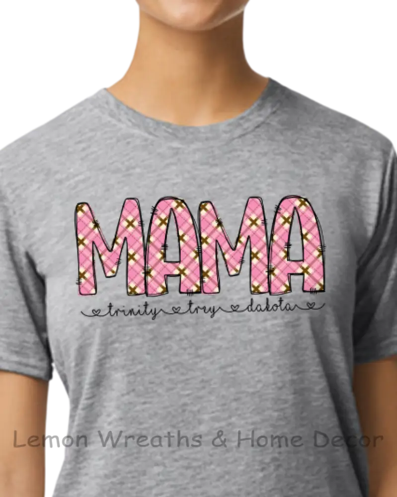 Personalized Pink Brown Paisley Design Mama Shirt