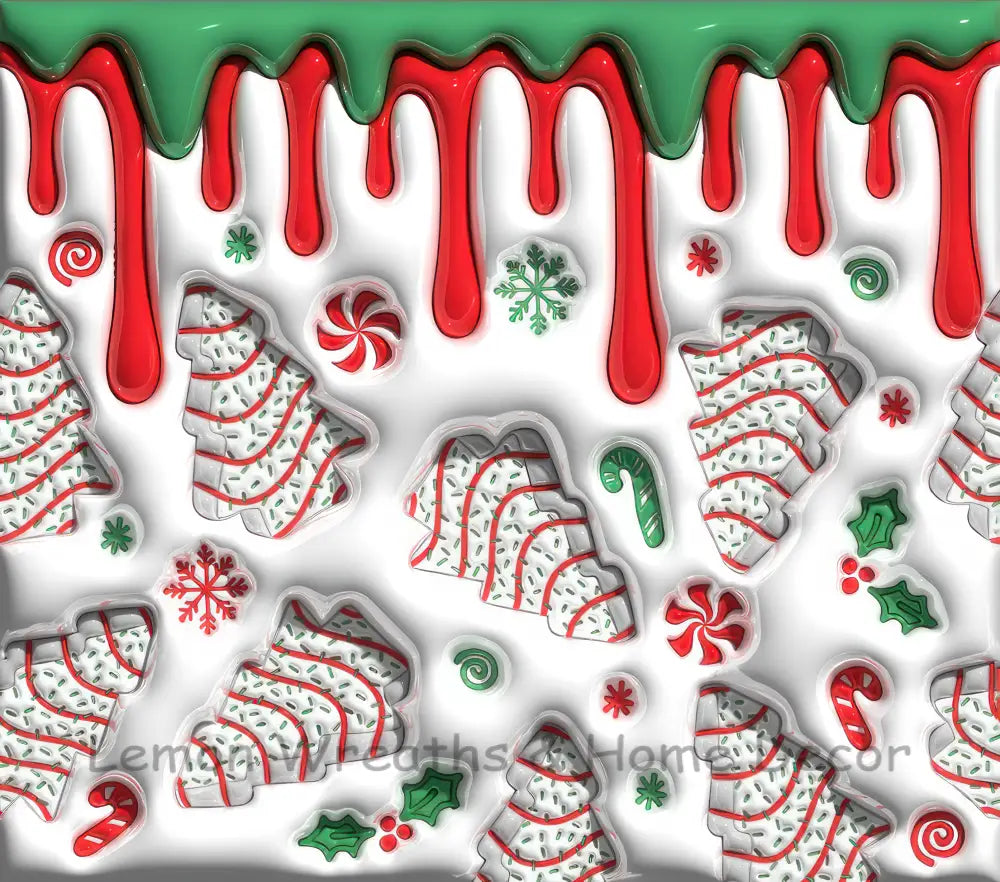 Puffy Christmas Tree Cakes 20Oz Tumbler