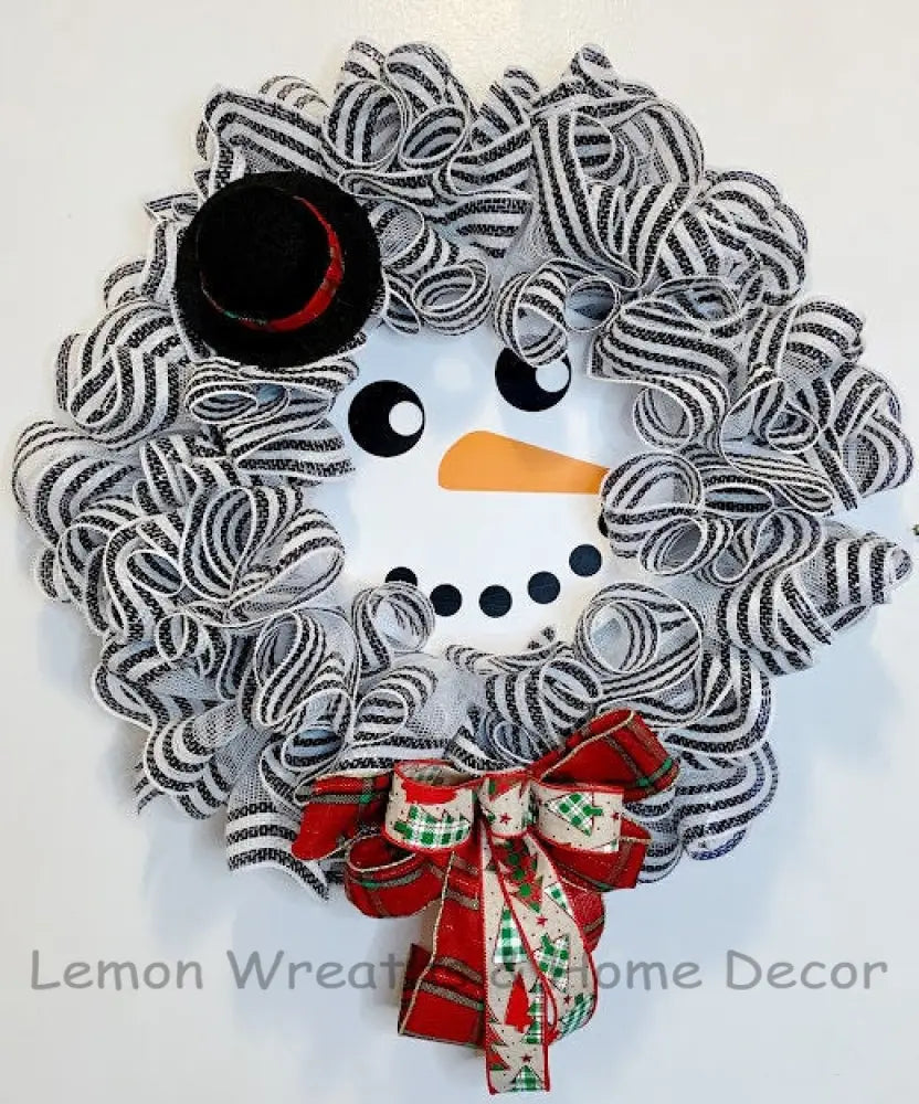 Snowman Face Wood Wreath Sign Signs