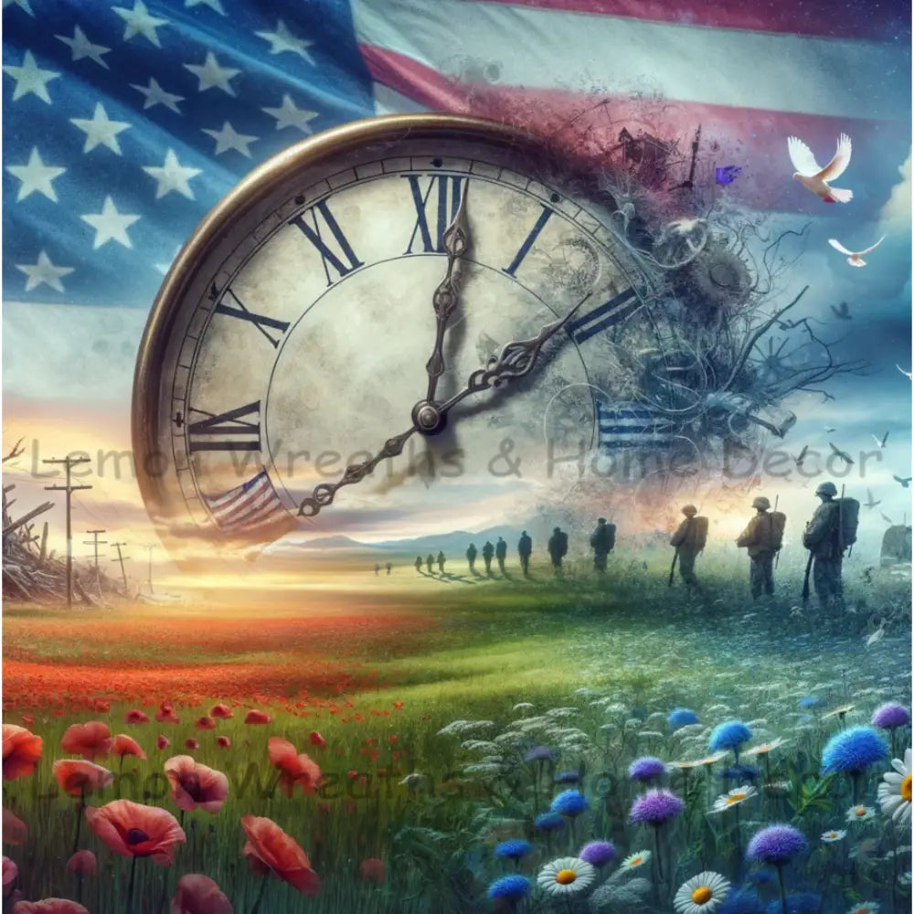 Timeless Sacrifice And Courage Square Metal Sign