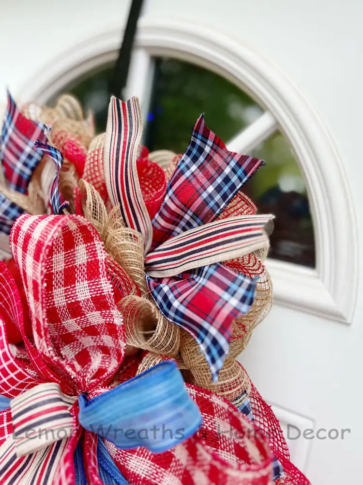 Vintage Truck Patriotic Wreath