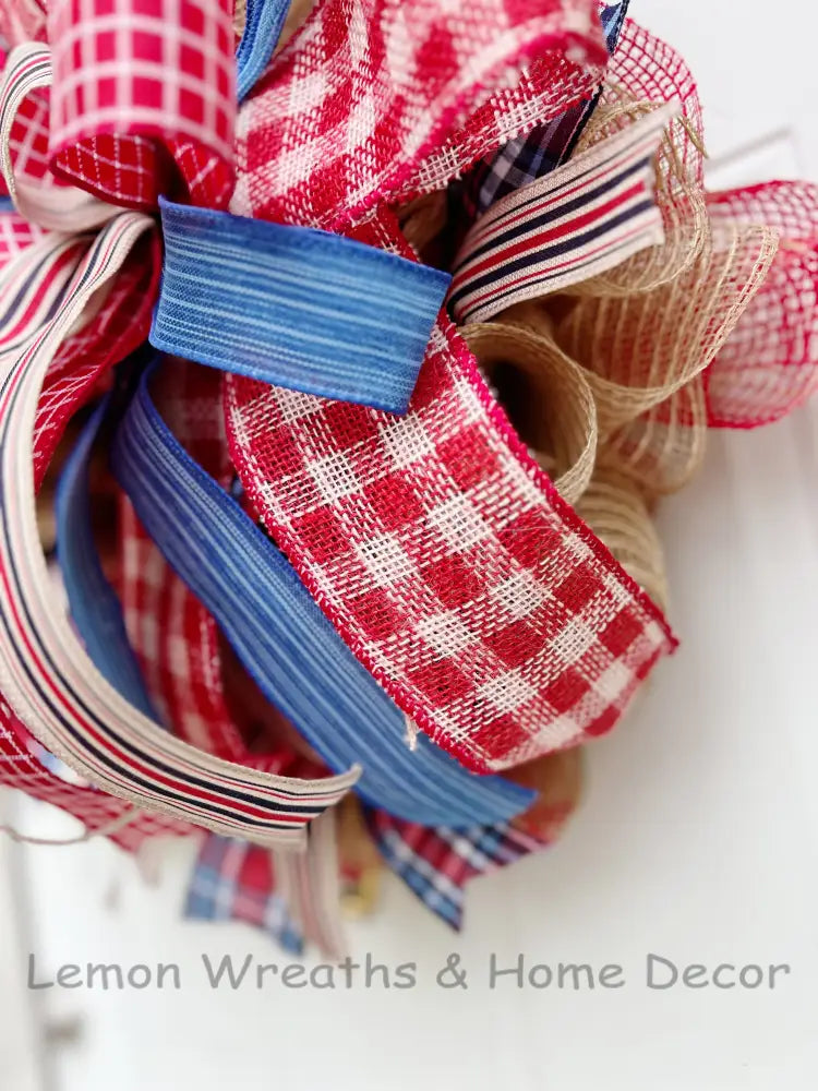 Vintage Truck Patriotic Wreath
