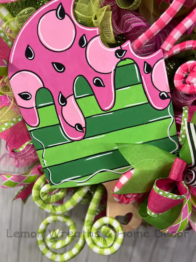 Watermelon Popsicle Summer Wreath