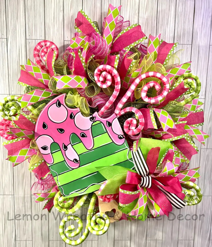 Watermelon Popsicle Summer Wreath
