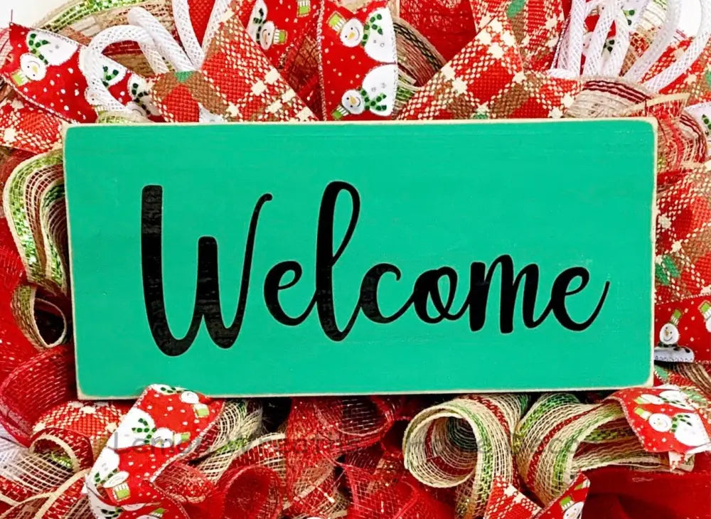Welcome Sign Wood Various Colors