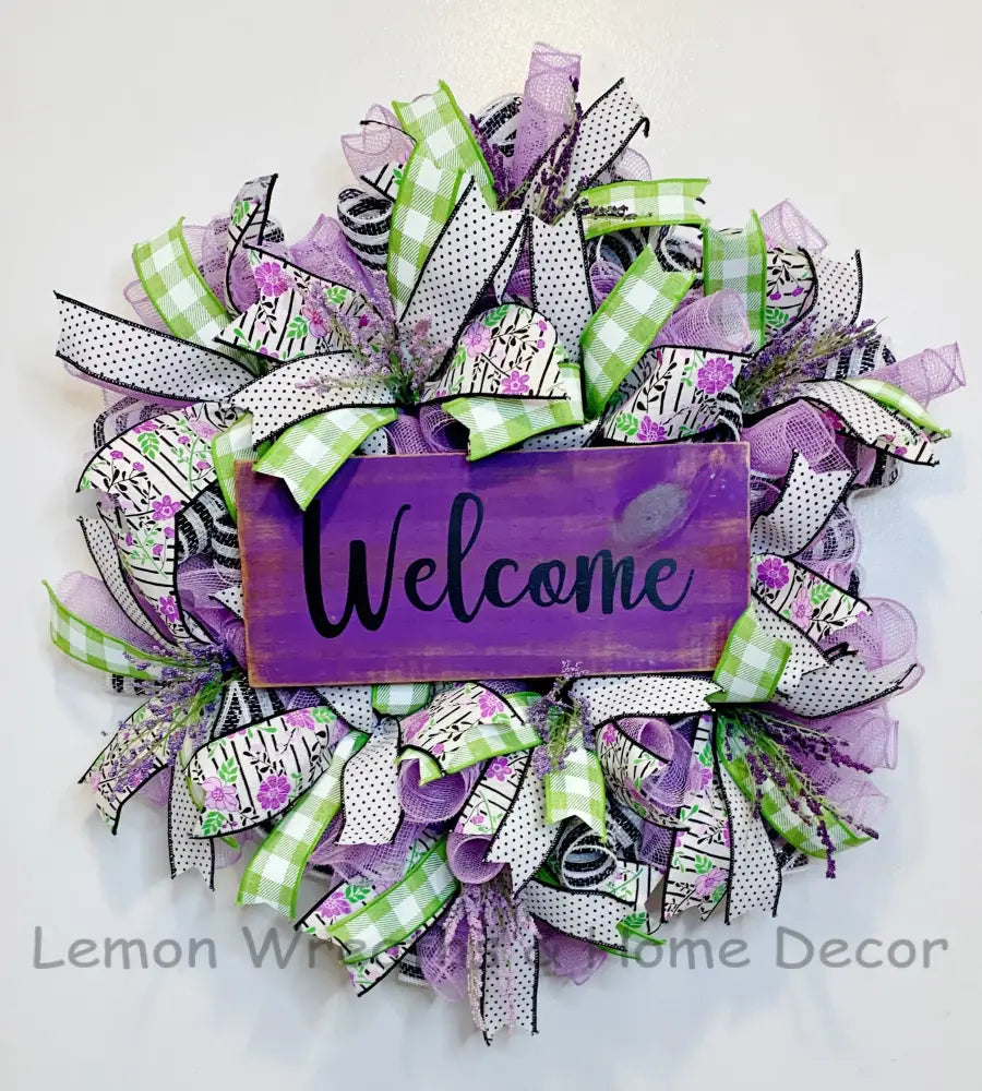 Welcome Sign Wood Various Colors