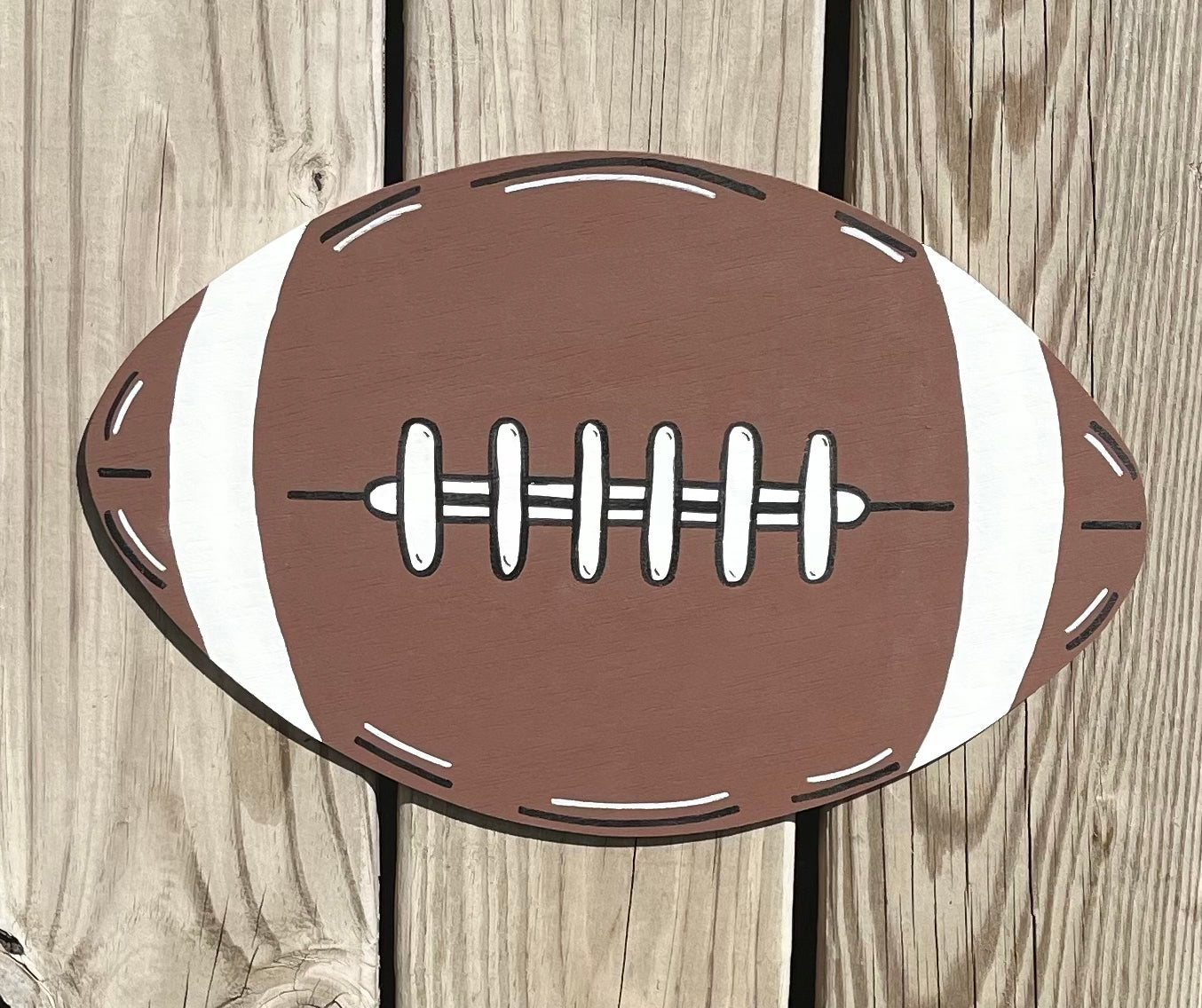 Football Wood Wreath Attachment