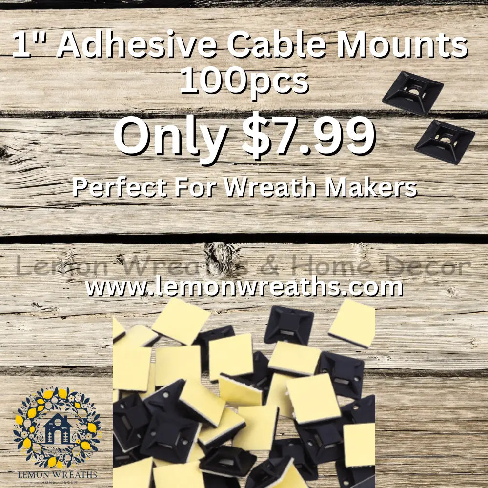 1’’ Self-Adhesive Back Cable Mounts (100Pcs)