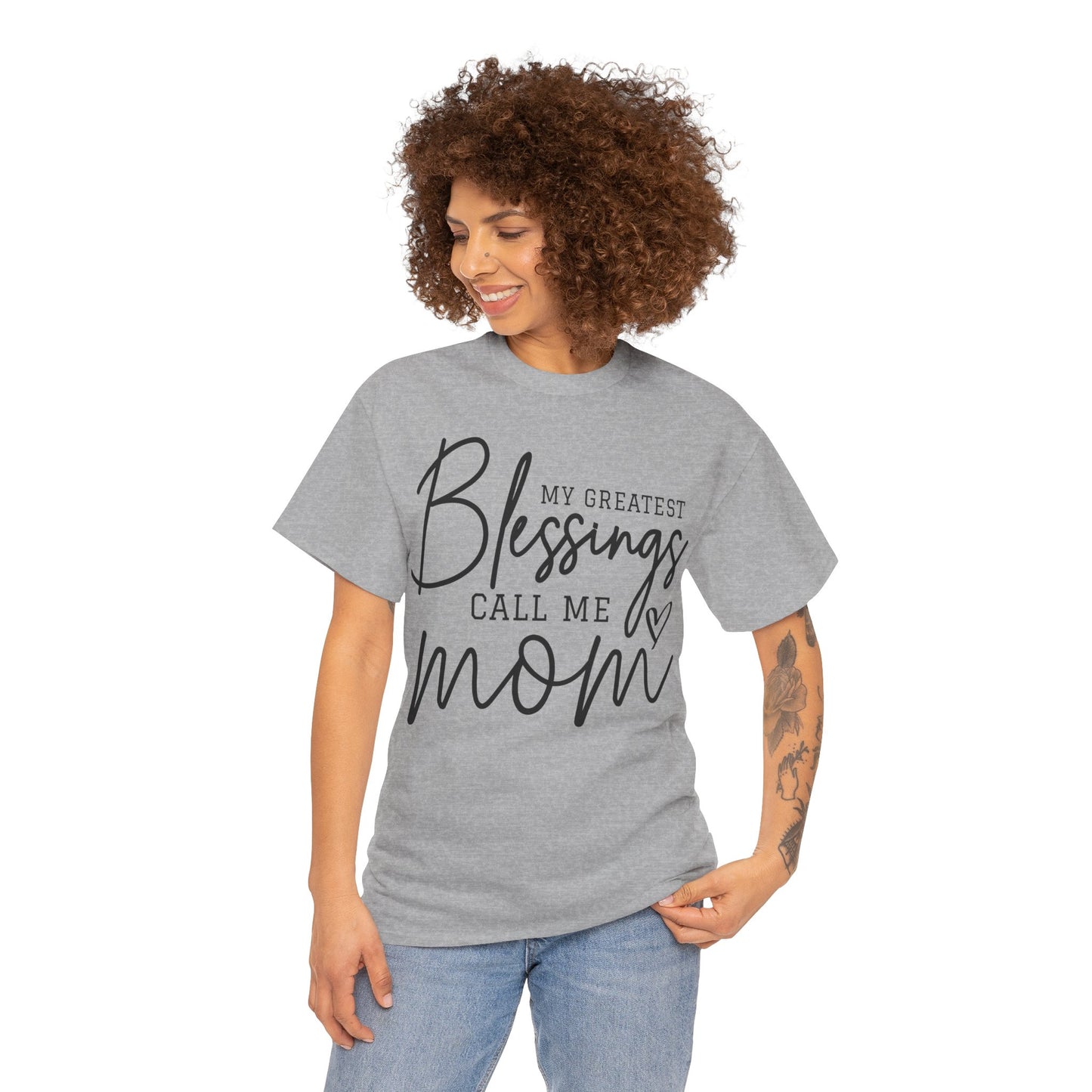 My Greatest Blessings Call Me Mom Heavy Cotton Tee