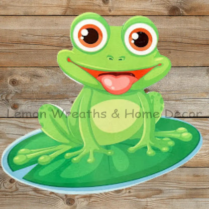 12” Handcrafted Wood Frog Attachment