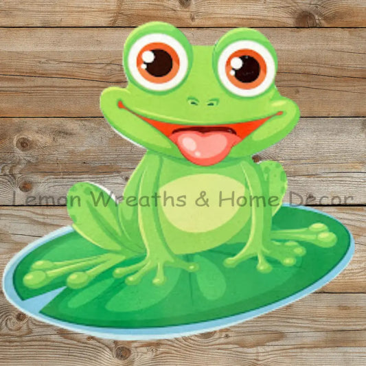 12” Handcrafted Wood Frog Attachment