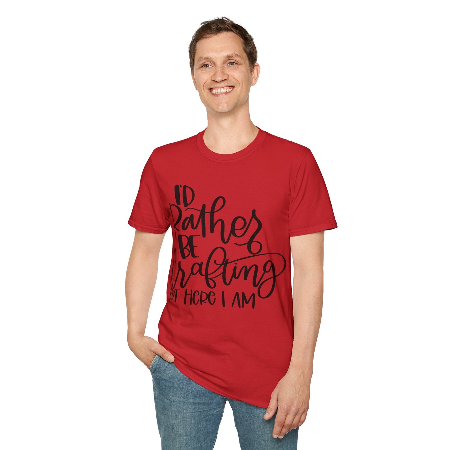 I'd Rather Be Crafting Unisex Softstyle T-Shirt