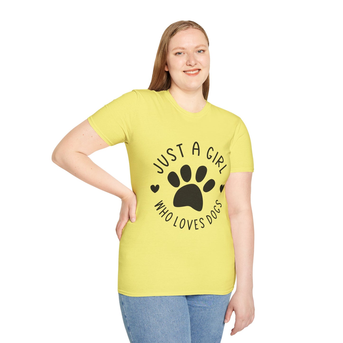 Just A Girl Who Loves Dogs Unisex Softstyle Tee