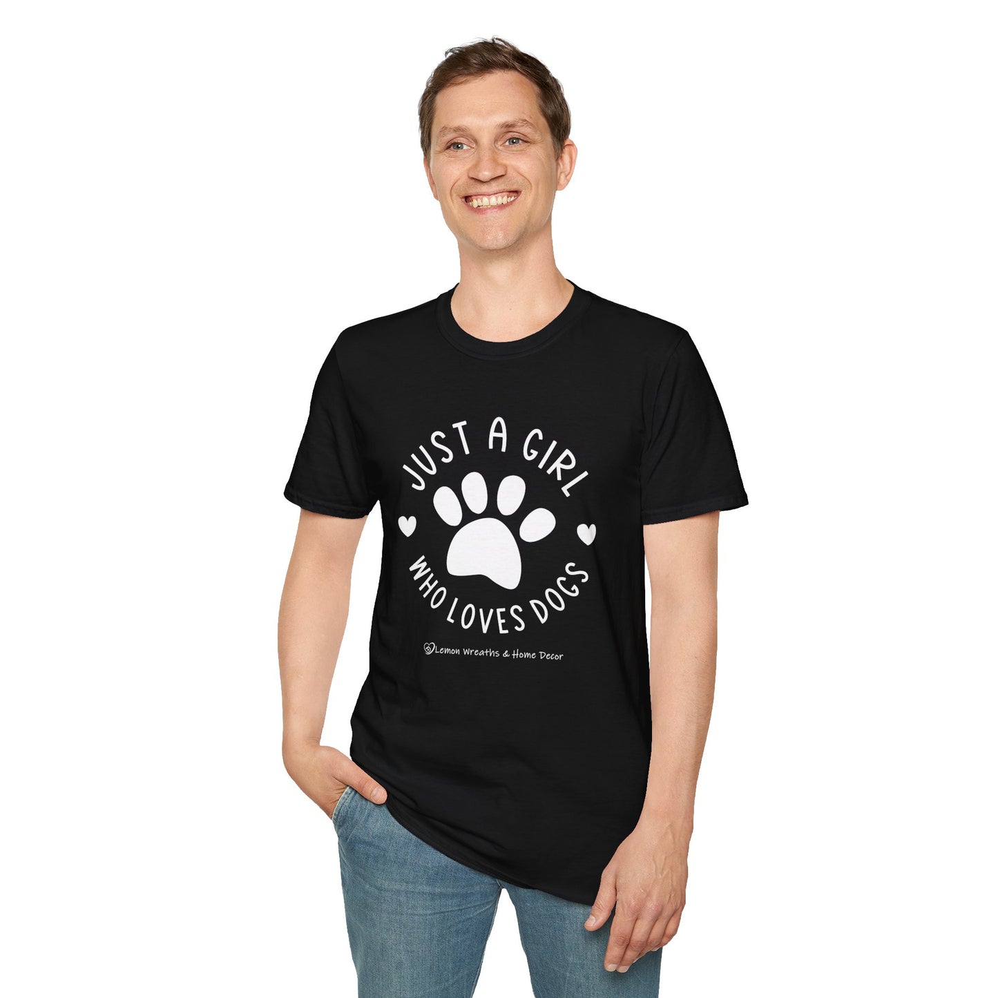 Just A Girl Who Loves Dogs Unisex Softstyle Tee